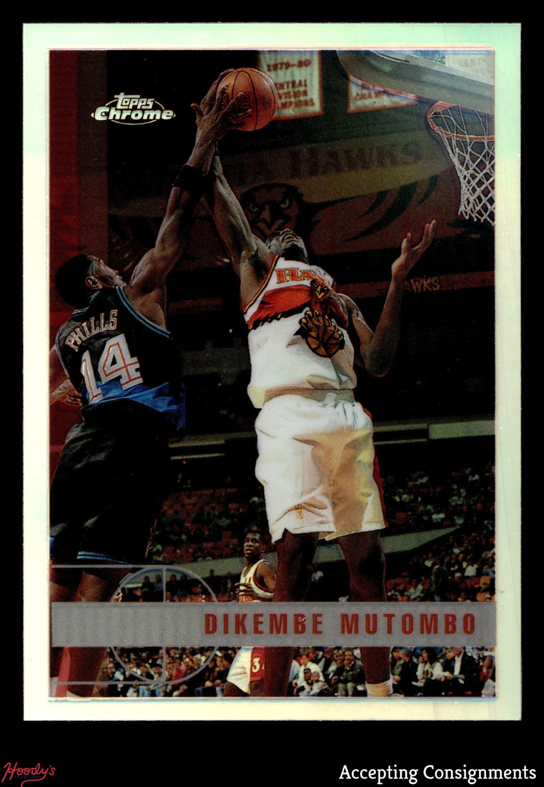 1997-98 Topps Chrome Refractors #63 Dikembe Mutombo HAWKS