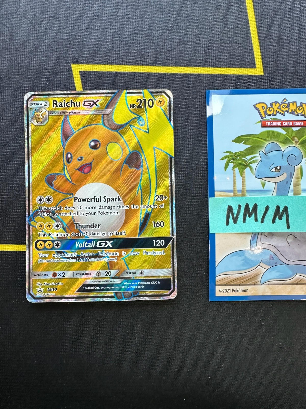 Pokemon Card Raichu GX Sun & Moon Shining Legends Full Art Promo SM90 185 💎NM💎