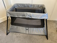 Babybjorn Travel Cot Light (Grey) with Mattress and Carry Bag