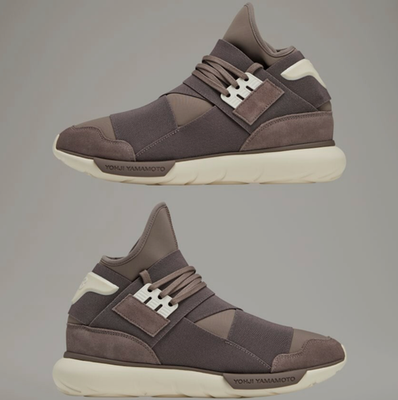 Size 10.5 - adidas Y-3 Qasa High Brown Cream White HQ3735 sneaker