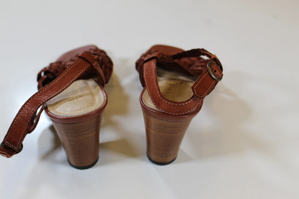 Sandalias de tacón tejido de cuero Amarone para mujer David Tate talla 8 N hechas en Italia Foto 3 de 4