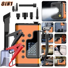 Car Jump Starter with Air Compressor Battery Charger Portable & Vacuum & Blower