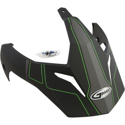 GMax Visor with Screws Expedition Matte Black/Hi-Vis Green GM-11 G011091