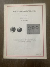 Mac Iver Associates- Fire Ext. Replacement Parts and Serv. Supplies #976 Vintage