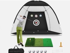NIB Golf Practice Net 10x7ft with Tri-Turf Mat All-in-1 Home Golf Hitting Aid