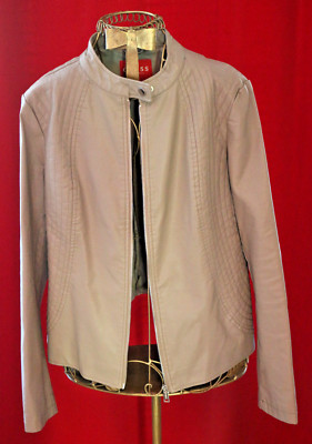 Guess - Kunstlederjacke Lederjacke im Bikerstil taupe Gr. L 40/42