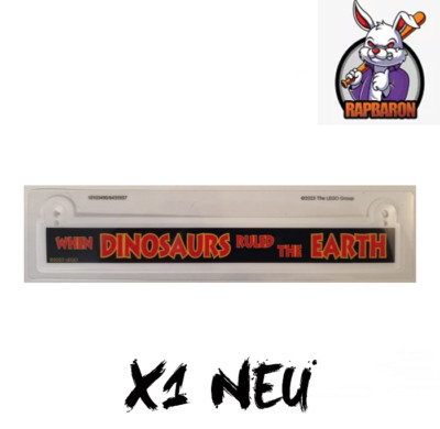Lego  Jurassic World   Plastic Rectangle WHEN DINOSAURS RULED THE EARTH   103490