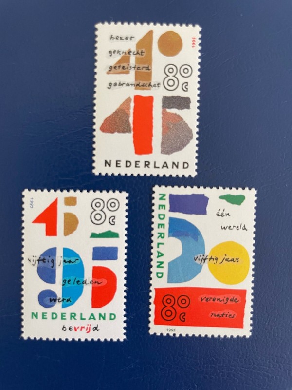 Netherlands 1995 882-884 MNH 50 year End of World War II, UN, Liberation