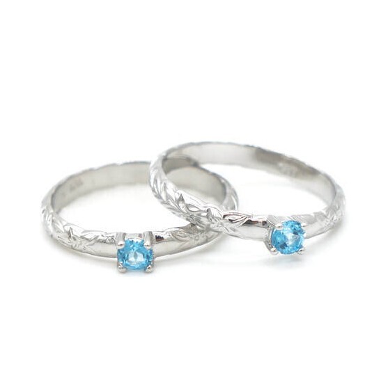 Solid 925 Sterling Silver Natural Blue Topaz Women's Ring - 3mm ...