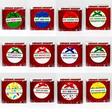 Family Christmas Keepsake Ornaments 3" Writable on Back, Various U-Pick NWT