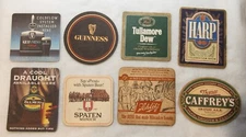 8 Different Vintage Beer & Spirits Coasters - Lot of 8 - See photos