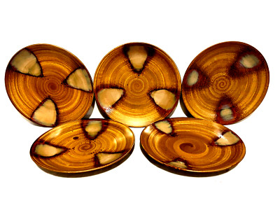 Sango Splash 4951 Set Of 5 Dinner Plates 11''