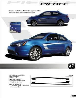 Custom Stripes Graphics Decals NEW!* 2011 (3M Vinyl) for Ford Focus