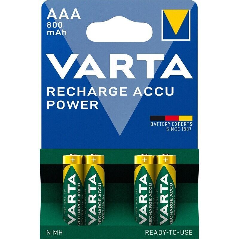 Thumbnail - Akku Power Aaa 800mah 4er 44,50 Mm 4 St Varta Batterien Oder Akkus