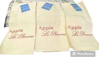 3~Apple Kitchen Towel 15'' X 26'' 100%Cotton (La Pomme)