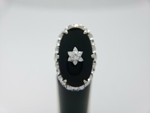 Estate Vintage 18k White Gold Black Onyx Diamond Ring Ebay