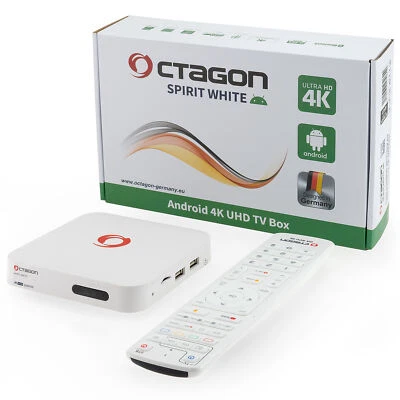 Octagon Spirit White 4K UHD HDR10 + Smart Android TV Ott IP Média Streaming Box - Photo 1/4