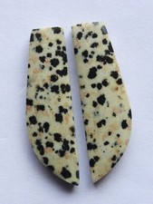 40.05 Cts Natural Dalmation Jasper 38.3mm X 11.7m each Cabochon Loose Match Pair