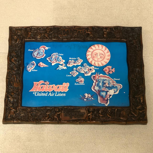 Vintage 1970s United Airlines Menehune Hawaii Map Original Vintage 1970s United Airlines Menehune Hawaii Map Original