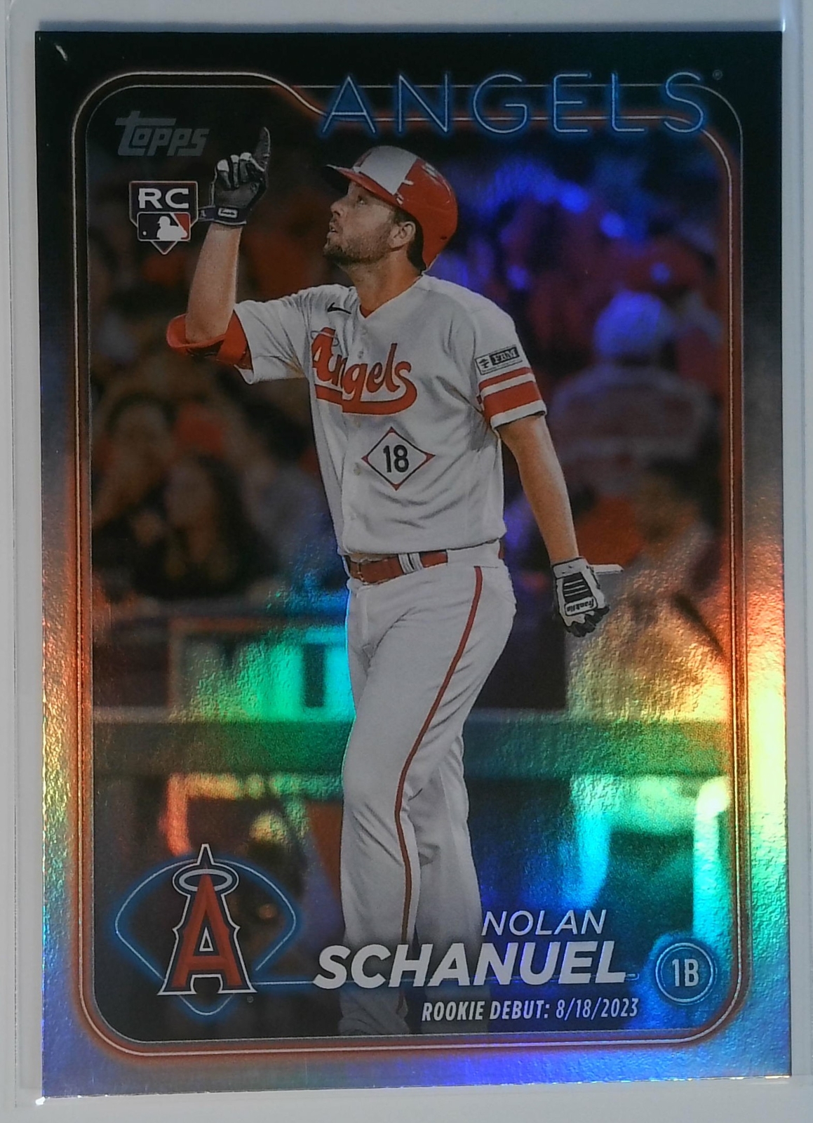 2024 Topps Update #US193 Nolan Schanuel Yellow Rainbow Foil