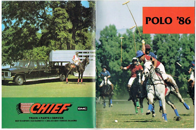 Polo 1986 Program Broad Acres Club Ads Player Pics Basics Vintage Norman OK