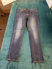 Gap Jeans Womens Blue Sz 0 Mid Rise Pants Stretch Skinny Ankle Denim Ladies