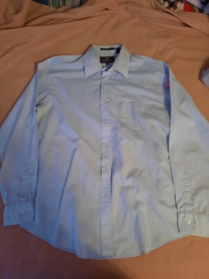 GIVENCHY MONSIEUR Blue Long Sleeve Dress Shirt Men's