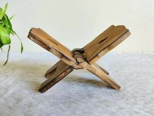 1940s Vintage Holy Book Keeping Folding Stand Wooden Decorative Collectibles 8