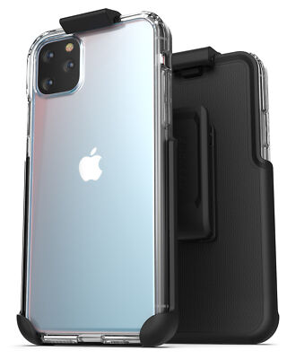 For iPhone 11 / Pro Max Belt Clip Case Ultra Slim Clear Back Cover with Holster