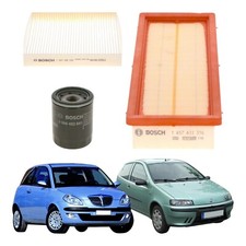 Kit 3 Filtri BOSCH LANCIA Ypsilon 2003-2009 1.2 Benz. 44Kw- FIAT Punto (188) 1.2