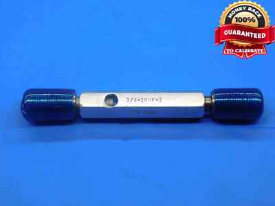 3/4 16 NF 2 SET THREAD PLUG GAGE .75 .750 .7500 GO NO GO P.D.'S = .7094 & .7049