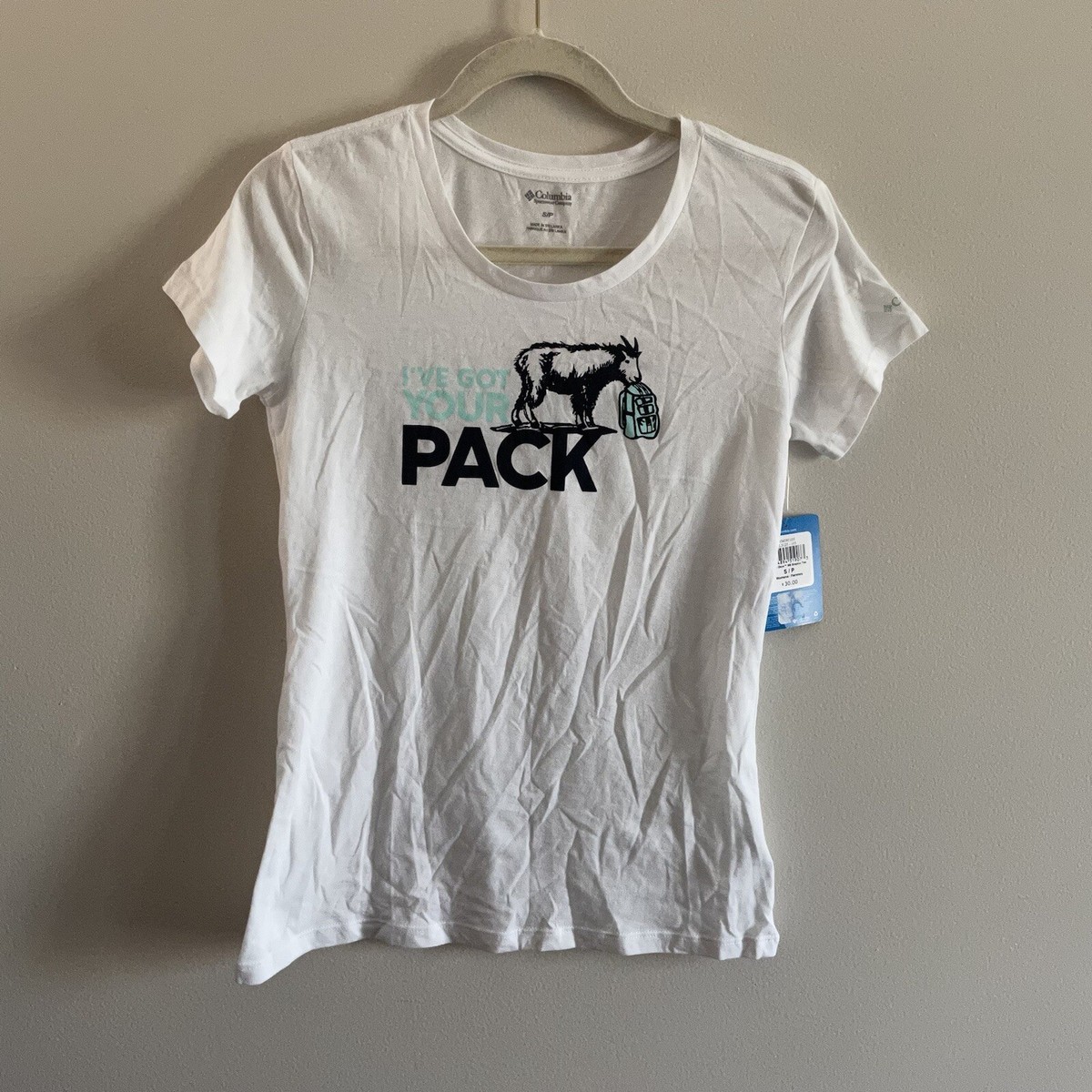 Columbia Wmn S White Short Sleeve Crew Neck  