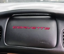 VINYL: Matte RED C5 Corvette Dash Lettering 1997 - 2004 Base & Z06