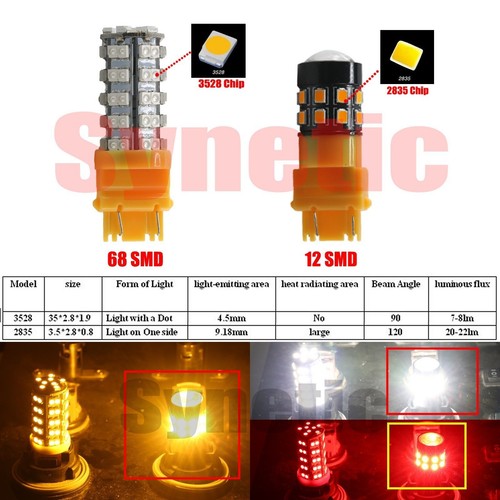 7443/7440 High Power 40W 6000K White Reverse Backup LED Light Bulbs - Picture 5 of 7