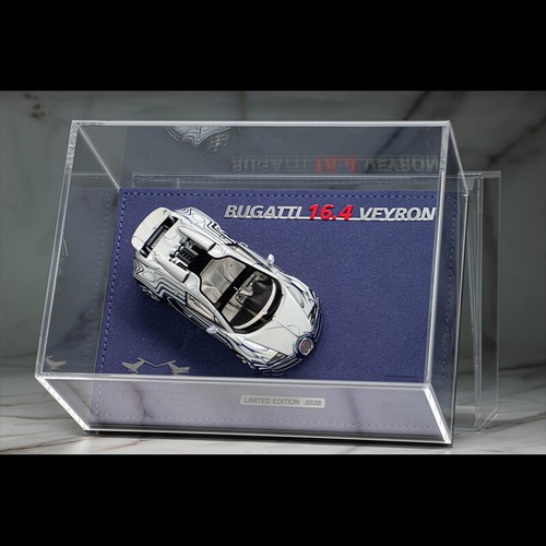 Raro modello auto pressofusa scala HH 1:43 Bugatti 16,4 Veyron striscia blu e bianca - Foto 1 di 1