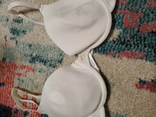 Oscar De La Renta 34B White Demi Bra Underwire Pink Label