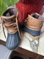 Sperry Boots Brown And Blue Unisex Size 11M UPpper Lining-textile