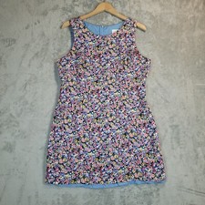 Vintage Moda International Dress Womens 6 Floral Sheath Dress Lined Made In USA