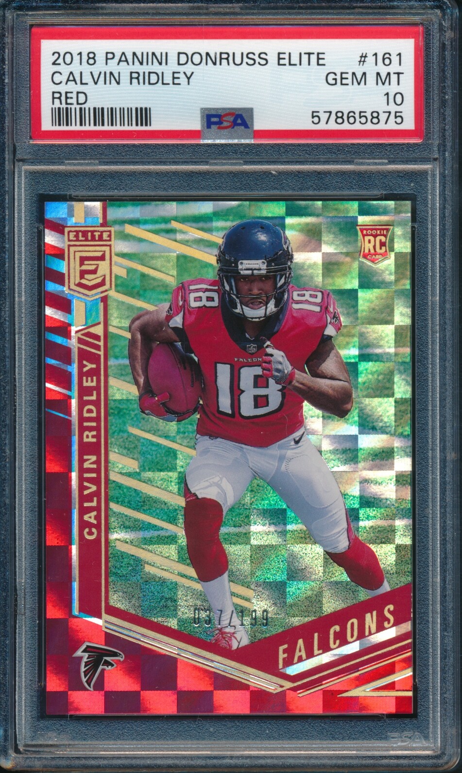 Calvin Ridley Panini Donruss Elite #161 Red