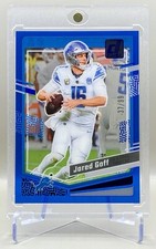 Jared Goff 2023 Panini #18 Clearly Donruss Blue #37/99 SP - Detroit Lions