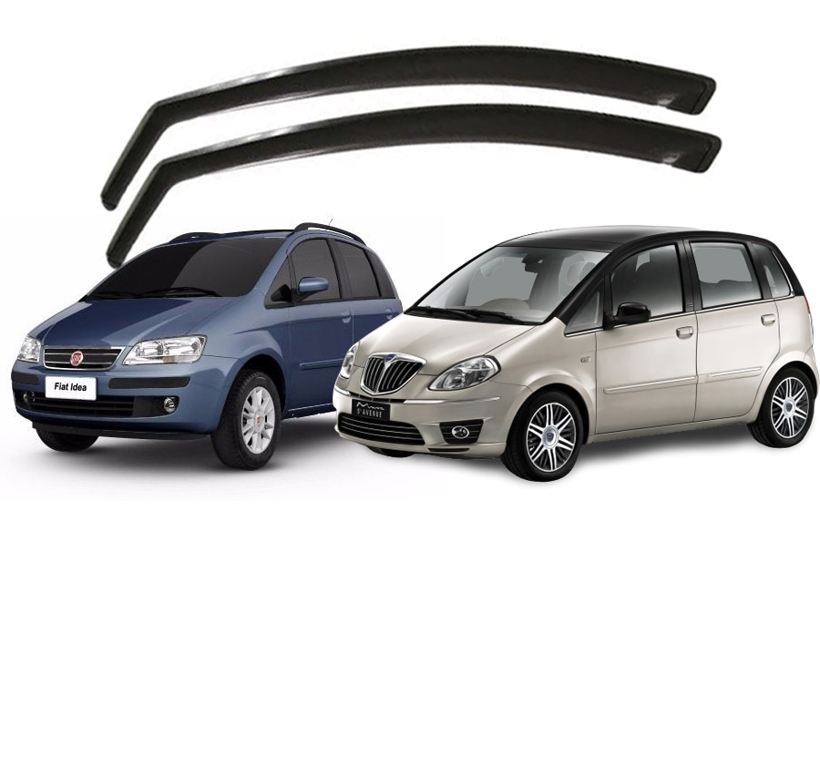 Farad 12.331 Deflettori D'Aria Antiturbo Per Fiat Seicento 1998 3 Porte – Set 2 Pezzi Fumé Scuro