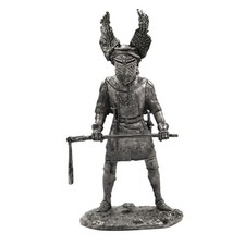 Tin 54mm Knights. Germany Knight with chain 12-13 cent 1:32 Scale Sculpture