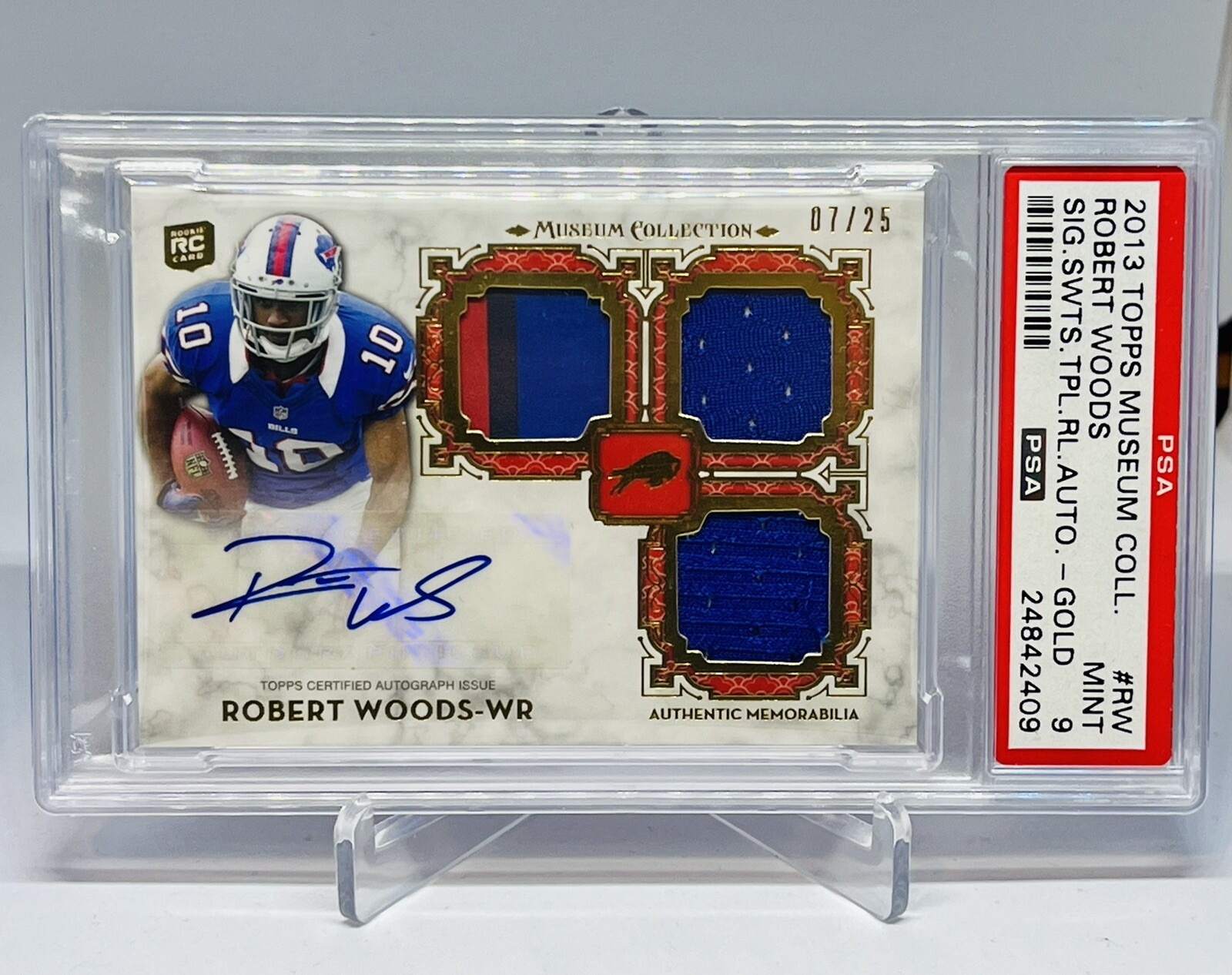 Robert Woods Topps Museum Collection Jumbo Patch Autograph #RW Base