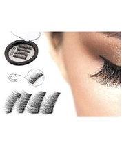 Dual Magnetic Full Size False Eyelashes Extension Set 4 pieces - Handmade 3D for