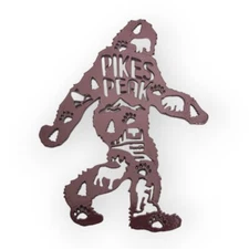 Pikes Peak Big Foot Colorado Souvenir Fridge Magnet Metal Miniature Playhouse