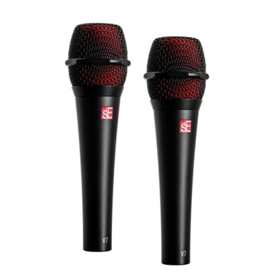 SE ELECTRONICS V7 BLACK Professional SuperCardioid Live Performance Mic Pair