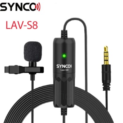 SYNCO LAV-S8 3.5mm TRRS/TRS Wired Audio Lavalier Condensador Lapel Microphone 