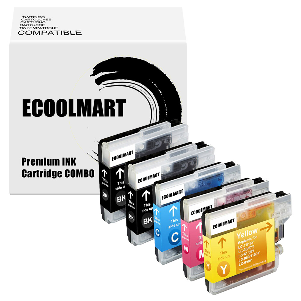 5PK Ink Cartridge fits Brother LC61 MFCJ615W 290C 257CW 490CW 495CW