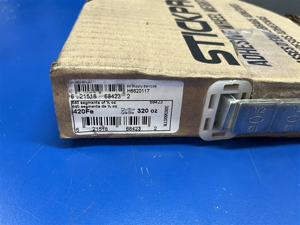 Plombco Stickpro 420Fe 1/2oz 1/2 oz Adhesive Stick-On Coated Steel Wheel Weights Foto 2 de 4