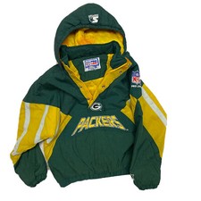 VTG 90s Green Bay Packers Starter Pullover Jacket Youth XL See Description